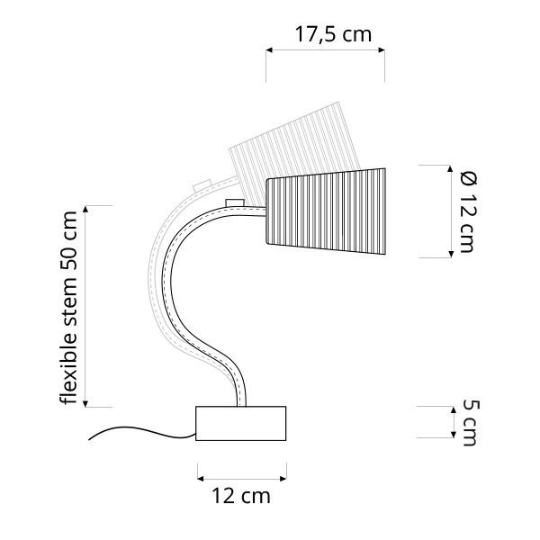 Lampada Da Tavolo Paint T Stripe In-Es Artdesign Collezione Trame Colore Giallo Dimensione 17,5 Cm  Diam. Ø 12 Cm